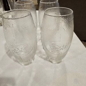 Coors Light Football Pint Glasses Set of 4 Sports Barware Collectible B3